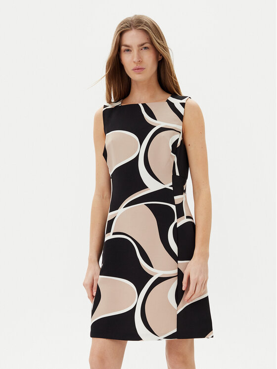 DKNY DKNY Koktejlové šaty DD5N3H47 Černá Regular Fit