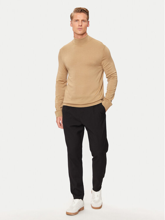 Selected Homme Selected Homme Dolčevita Tray 16094653 Bež Regular Fit