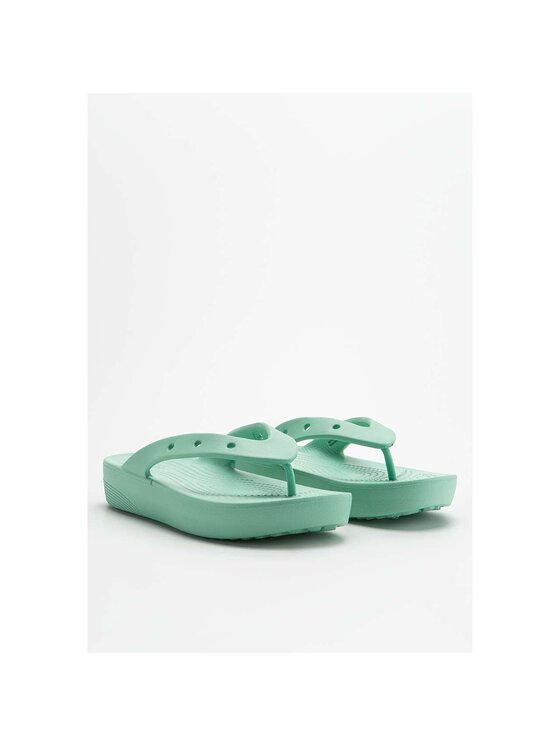 Crocs Crocs Japonki Platform Flip 207714-3UG Zielony