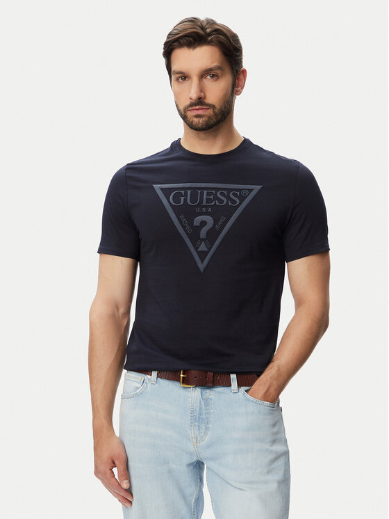 Guess Tricou M6YI71 K3745 Bleumarin Slim Fit