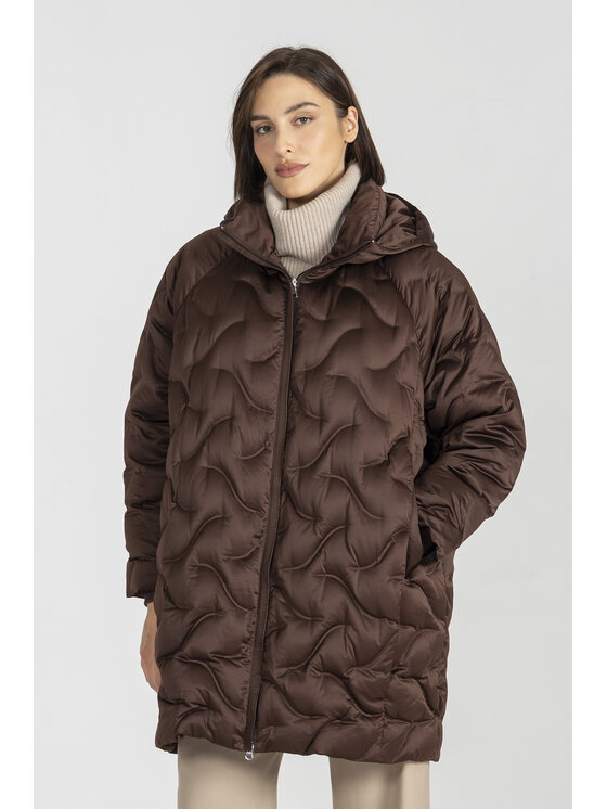 Deni Cler Milano Deni Cler Milano Kurtka zimowa T-DC-9063-E5-40-71-1 Brązowy Oversize