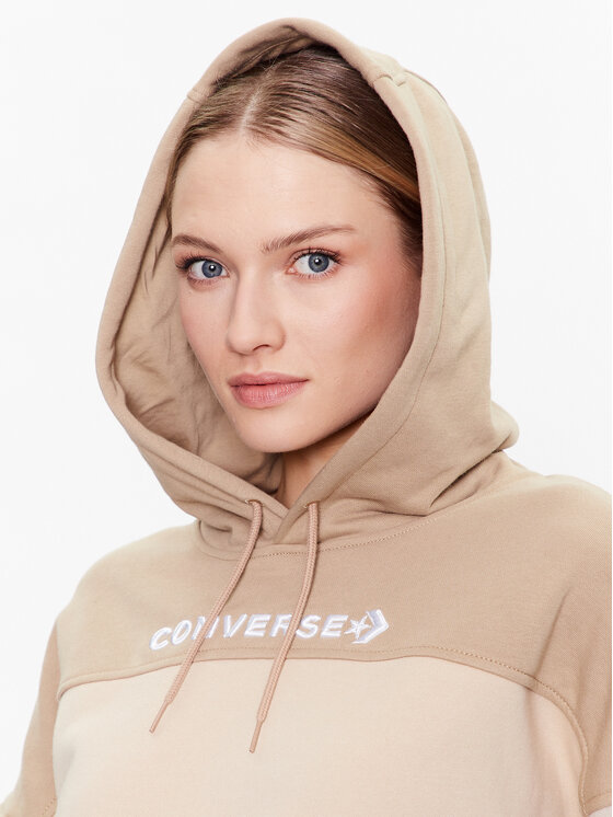 Converse Converse Суитшърт Fashion 10024527-A01 Бежов Relaxed Fit