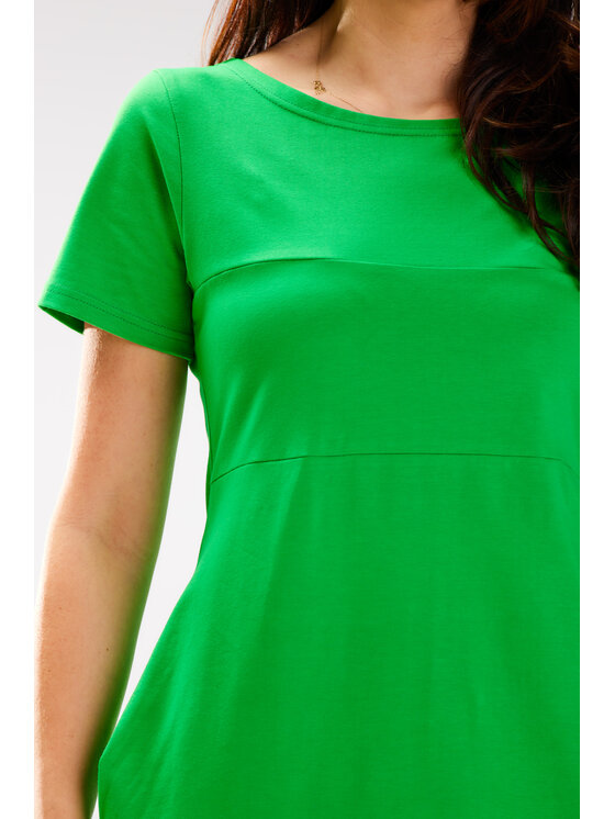 Infinite You Infinite You Sukienka letnia M291 Zielony Basic Fit