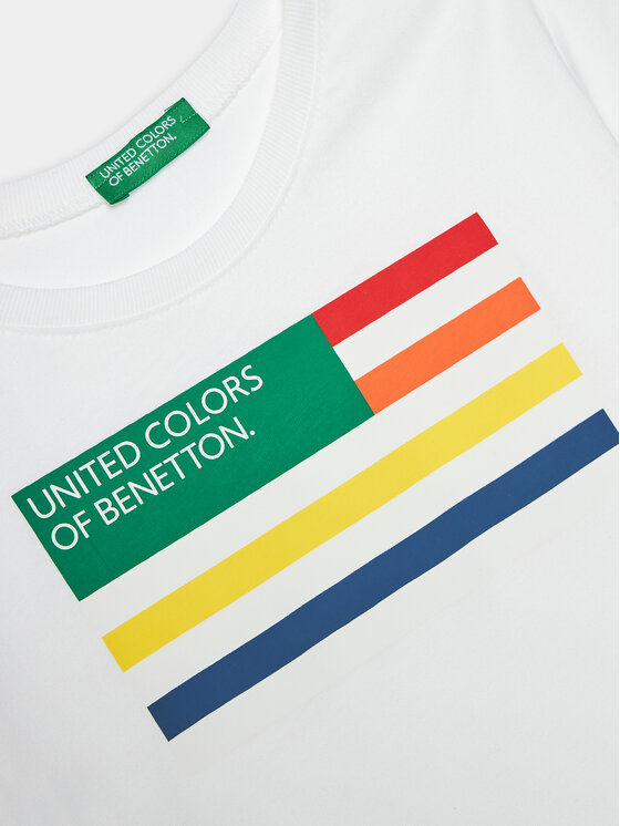 United Colors Of Benetton United Colors Of Benetton Тишърт 3I1XG10CY Бял Regular Fit