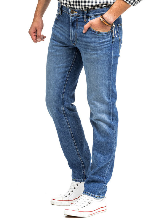 Lee Lee Jeansy DAREN ZIP FLY Niebieski Straight Fit
