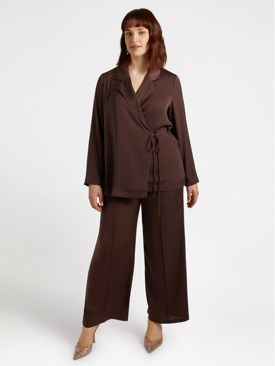 Fiorella Rubino Fiorella Rubino Pantaloni di tessuto P129T004824N022 Marrone Flared Fit