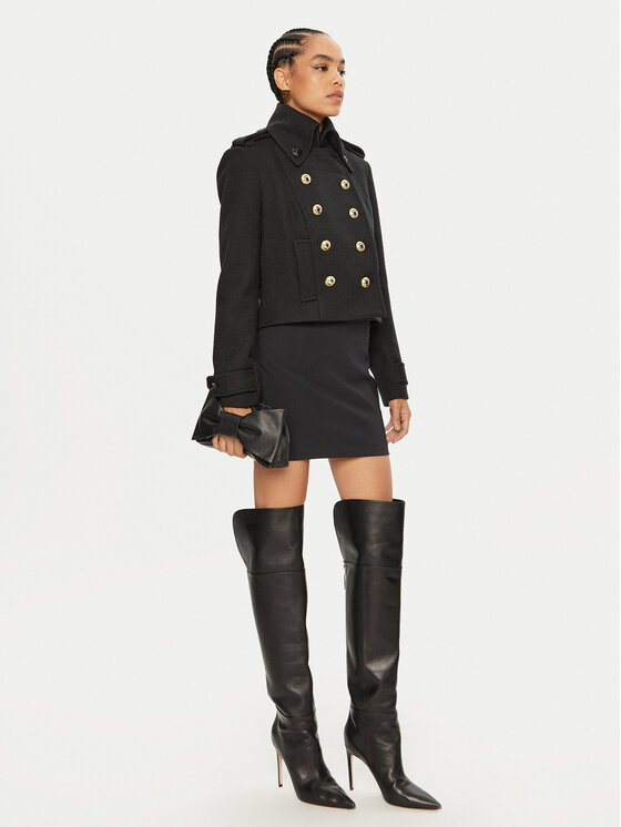 Babylon Babylon Преходно палто E00287 Черен Regular Fit