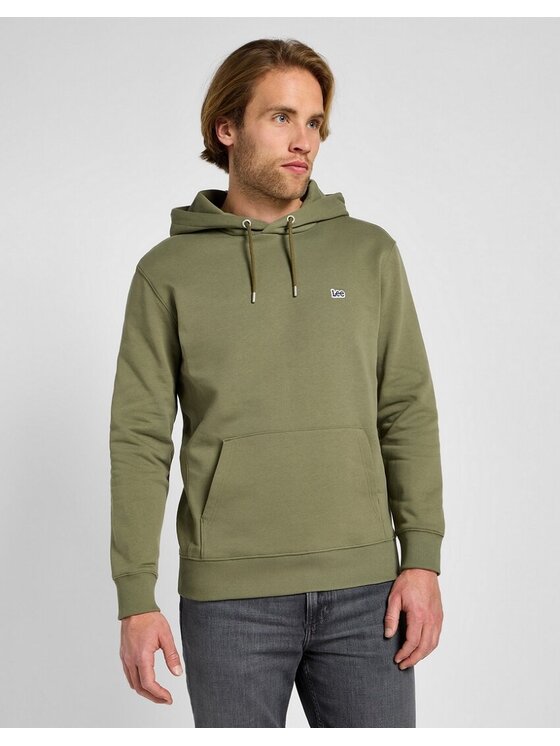 Lee Lee Felpa PLAIN HOODIE Verde Regular Fit