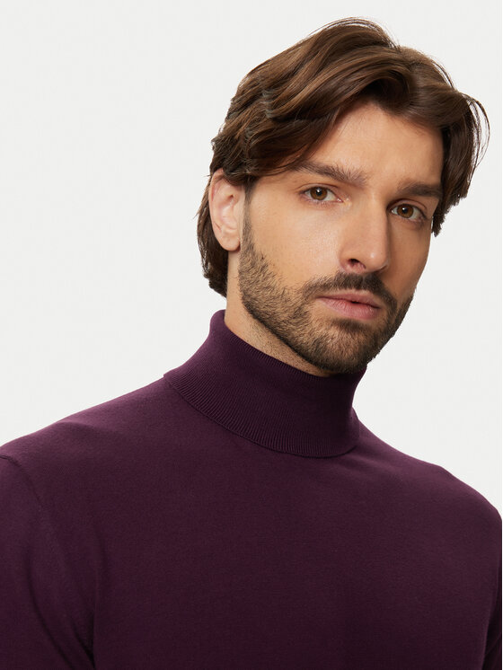 United Colors Of Benetton Golf 10CVU2519 Fioletowy Regular Fit