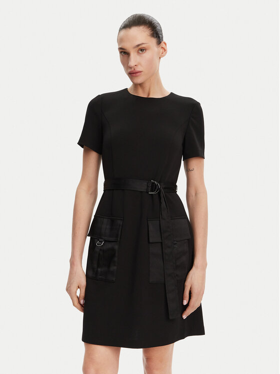 DKNY DKNY Hétköznapi ruha DD4J1E45 Fekete Slim Fit
