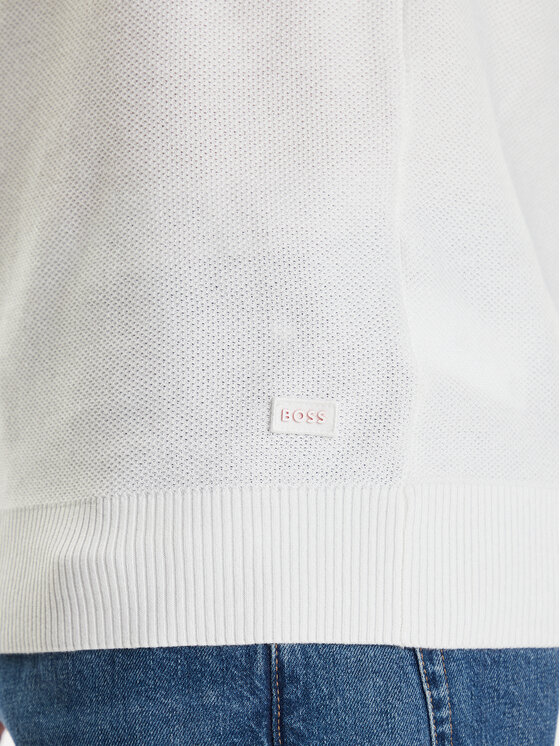BOSS BOSS Pullover Kencel 50545678 Weiß Regular Fit