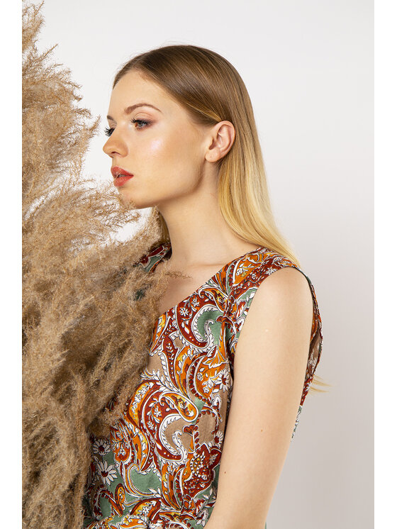 QUIOSQUE QUIOSQUE Každodenné šaty INDONE DRESS Hnedá Regular Fit