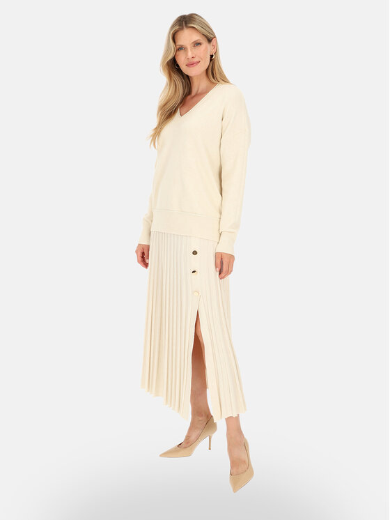 L’AF L’AF Sweter Aura Kremowy Regular Fit