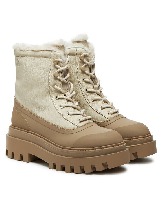 Calvin Klein Jeans Calvin Klein Jeans Planinarske cipele Flatform Lace Up Boot Padded YW0YW01557 Bež