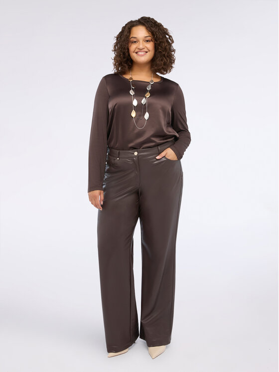 Fiorella Rubino Fiorella Rubino Bluzka G248L008560N022 Brązowy Regular Fit
