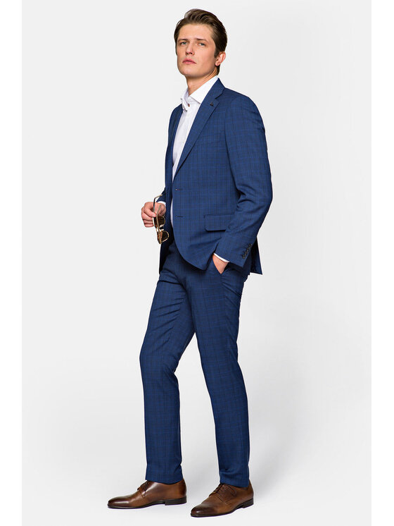Lancerto Lancerto Garnitur Gabon Granatowy Regular Fit