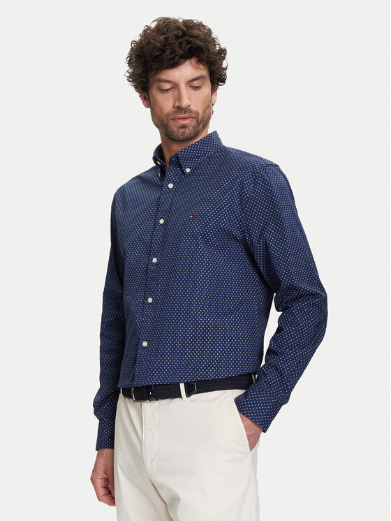 Tommy Hilfiger Tommy Hilfiger Cămașă MW0MW39437 Bleumarin Regular Fit