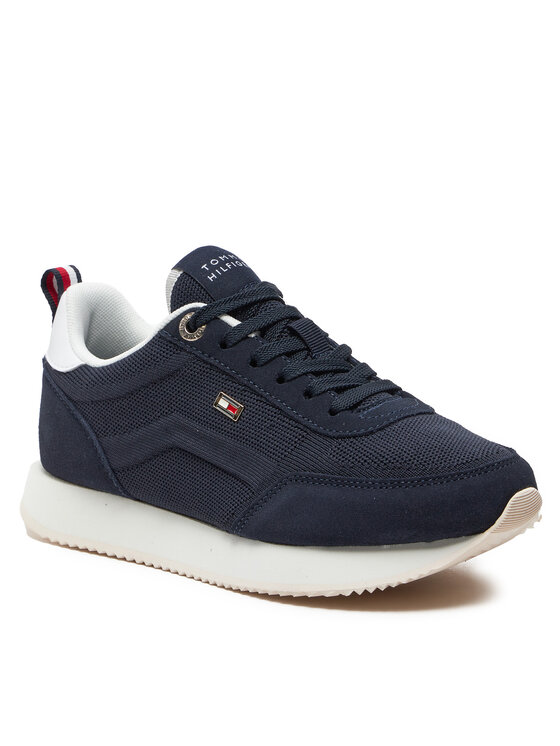 Tommy Hilfiger Tommy Hilfiger Αθλητικά Flag Knit Runner FW0FW07916 Σκούρο μπλε