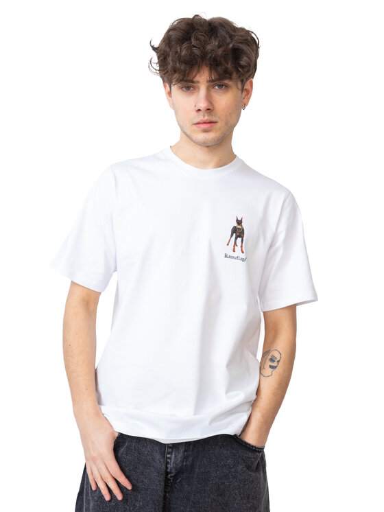 Kamuflage Kamuflage T-Shirt DOBER$$$ Biały Oversize