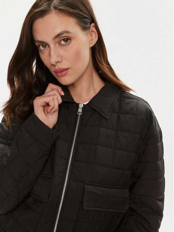 Calvin Klein Jeans Calvin Klein Jeans Bunda pro přechodné období J20J223568 Černá Relaxed Fit
