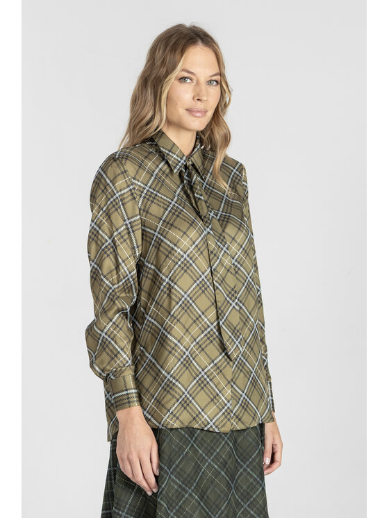 Deni Cler Milano Deni Cler Milano Koszula W-DC-1454-E5-E6-44-1 Zielony Regular Fit