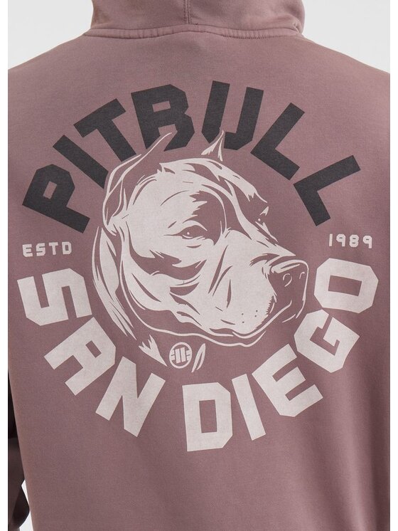 PITBULL PITBULL Bluza Bluza męska z kapturem DOG SD XXL Bordowy Regular Fit