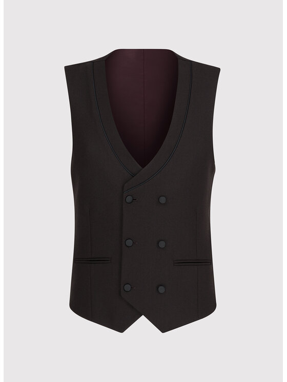 Pako Lorente Pako Lorente Kamizelka P24SF-8S-005 Bordowy Slim Fit