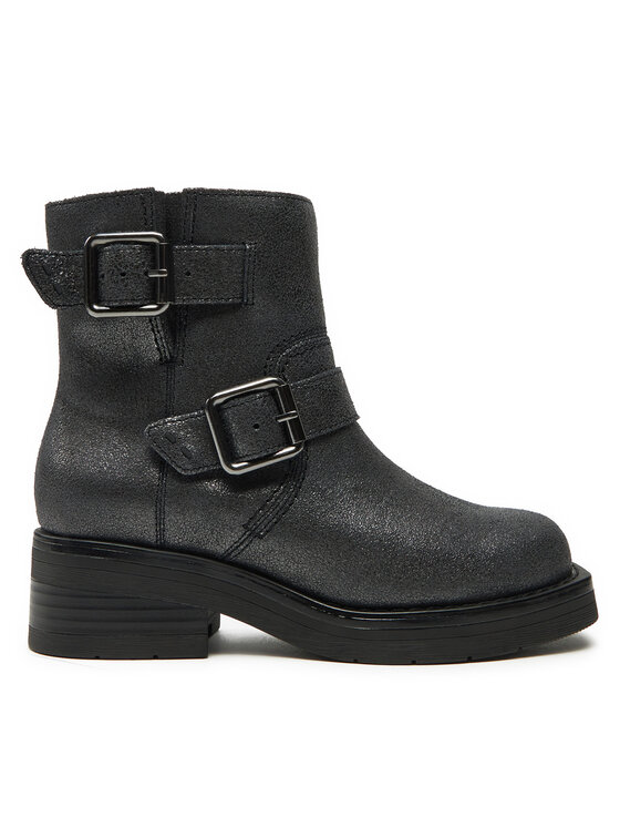 Clarks Clarks Polokozačky Rebelle Buckle 26178889 Stříbrná