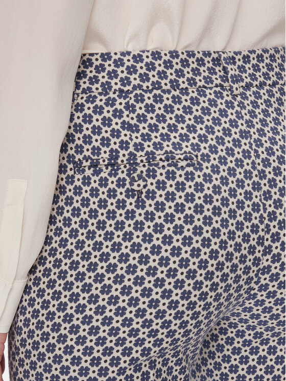 Weekend Max Mara Weekend Max Mara Kalhoty z materiálu Odile 2415131041 Tmavomodrá Regular Fit