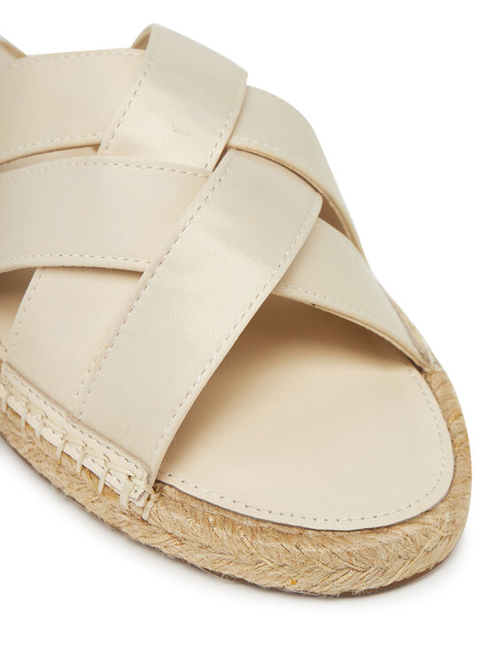 Tommy Hilfiger Tommy Hilfiger Espadryle Satin Espadrille Mule FW0FW08502 Beżowy