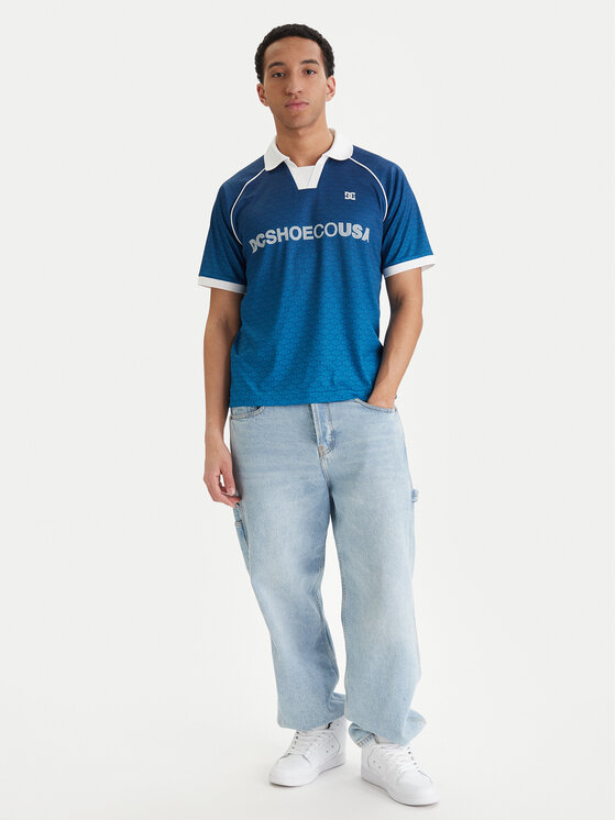 DC Shoes DC Shoes T-Shirt Soccer EDYKT03546 Niebieski Boxy Fit