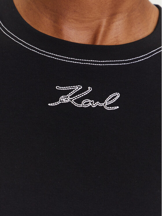 KARL LAGERFELD KARL LAGERFELD T-Shirt A3W17019 Czarny Boxy Fit