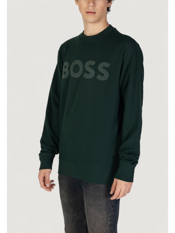 BOSS BOSS Felpa JERSEY WE BASIC CREW Verde Basic Fit