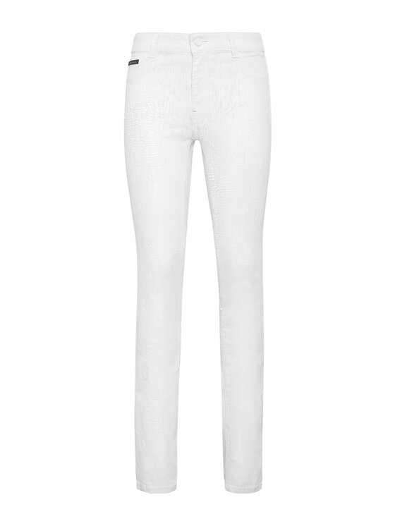 PHILIPP PLEIN PHILIPP PLEIN Jegginsy 3099 Biały Jegging Fit
