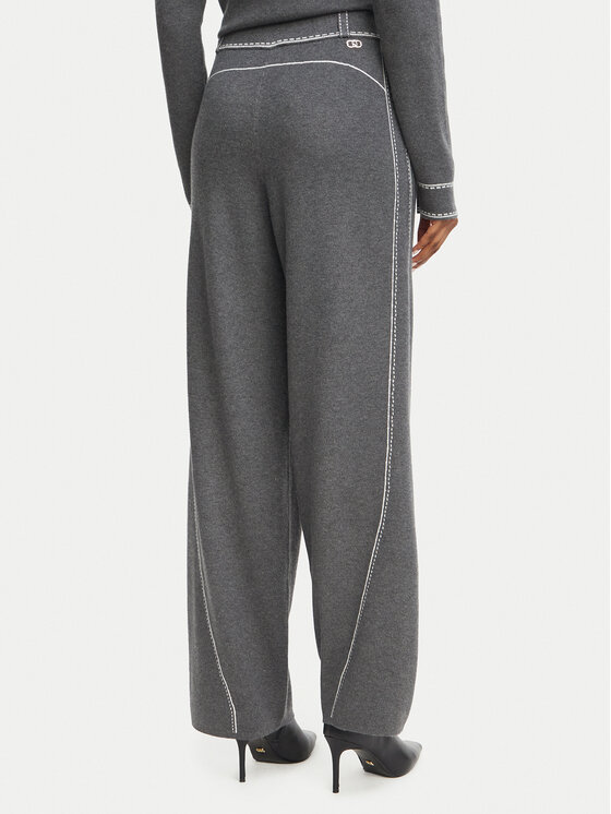 Liu Jo Sport Liu Jo Sport Spodnie dzianinowe TF6077 MS59L Szary ciemny Regular Fit
