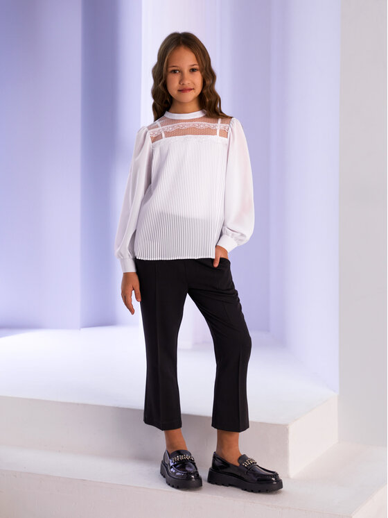 SLY SLY Bluzka 4S-106 Biały Comfortable Fit