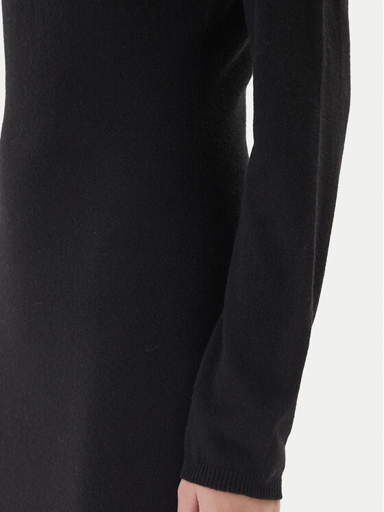 Kontatto Kontatto Úpletové šaty 3M0964C Čierna Slim Fit
