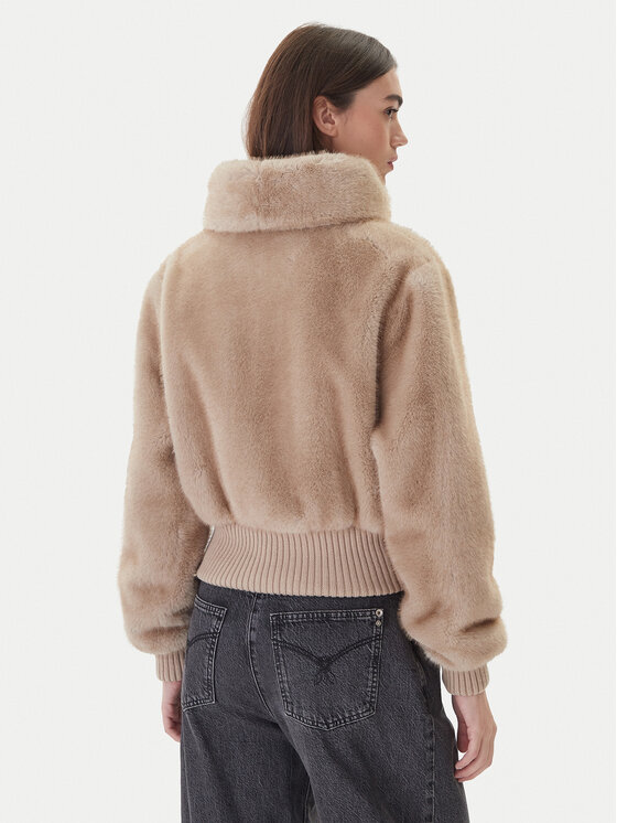 PINKO PINKO Кожено палто 105399 A2PI Бежов Regular Fit