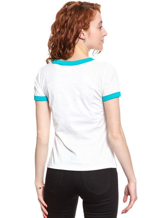 Wrangler Wrangler T-Shirt SS RINGER TEE Biały Slim Fit