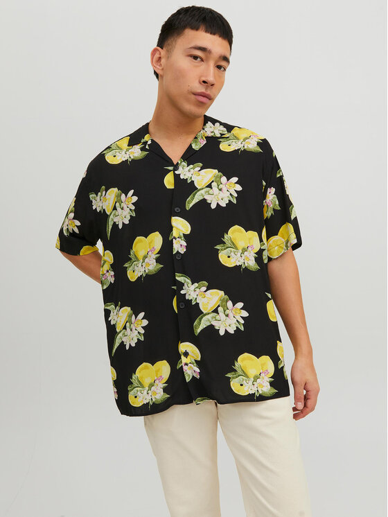 Jack&Jones Jack&Jones Košeľa Luke 12227625 Čierna Relaxed Fit