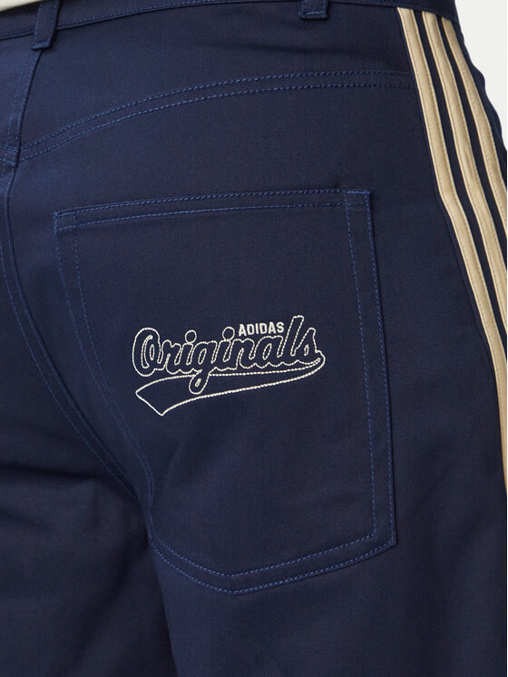 adidas adidas Medžiaginiai šortai Firebrid Twill Jorts KR7234 Tamsiai mėlyna Regular Fit