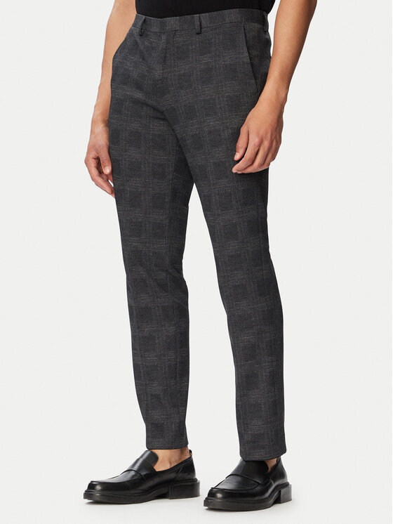 HUGO Pantaloni chino Hesten263H-X 50565367 Gri închis Slim Fit
