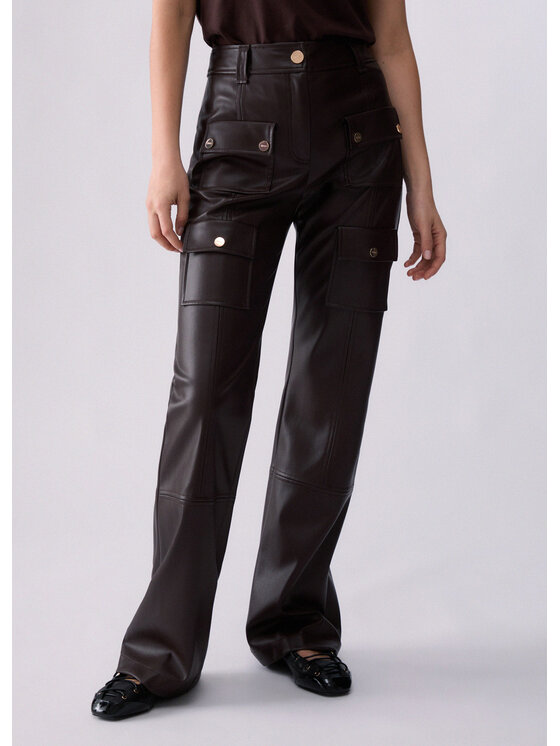 Liu Jo Liu Jo Pantaloni di tessuto CF6198E0624X0807 Marrone Regular Fit