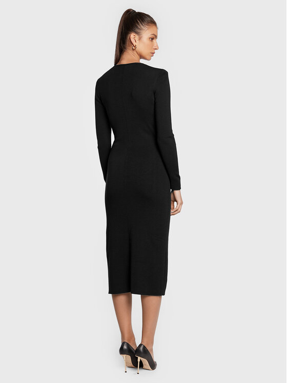 Luisa Spagnoli Luisa Spagnoli Трикотажна сукня Missy 0576983 Чорний Regular Fit