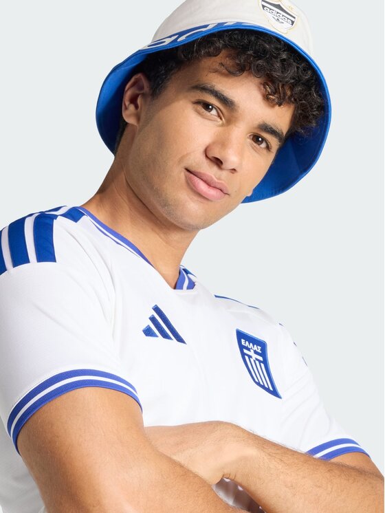 adidas adidas Koszulka techniczna Greece 26 Home Jersey Biały Slim Fit