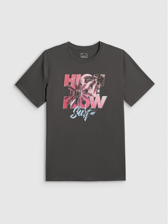 4F 4F T-Shirt 4FRSS26TTSHM4292-22S Czarny Regular Fit