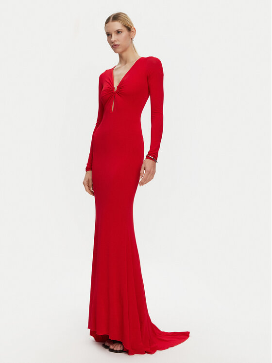 PINKO PINKO Večerní šaty 104935 A2GS Červená Slim Fit
