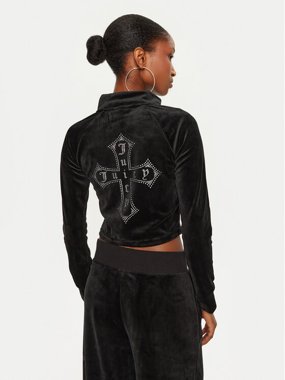 Juicy Couture Juicy Couture Світшот Morgan Cross JCBCT224832 Чорний Regular Fit