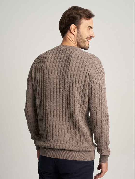 Willsoor Willsoor Sweter 59105 Brązowy Regular Fit