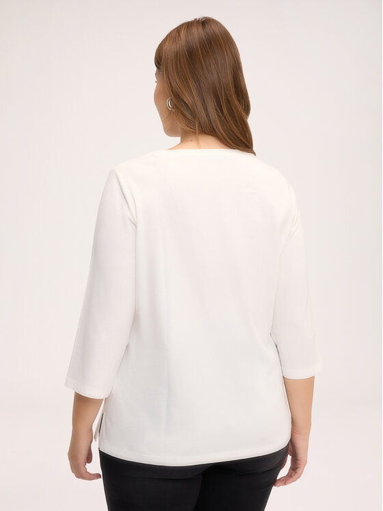 Fiorella Rubino Fiorella Rubino T-Shirt G02WL009685N011 Biały Regular Fit